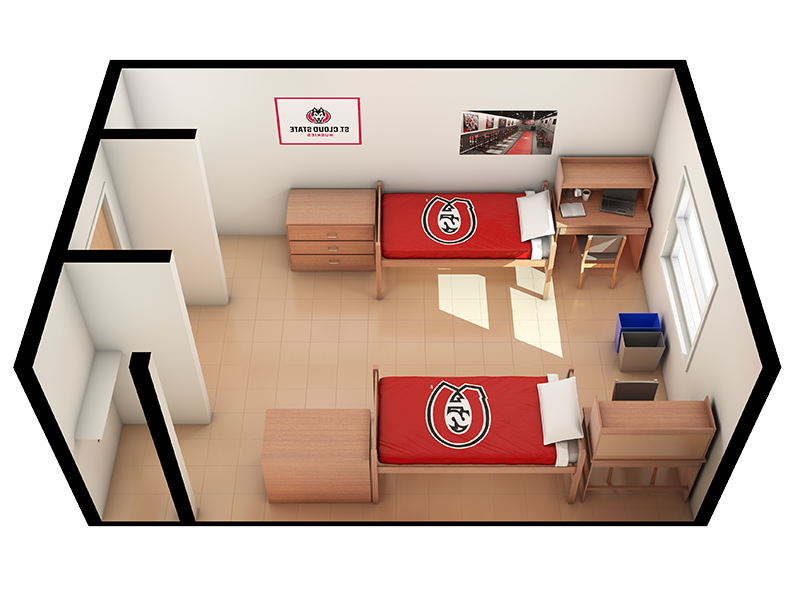 3D side view of Shoemaker room